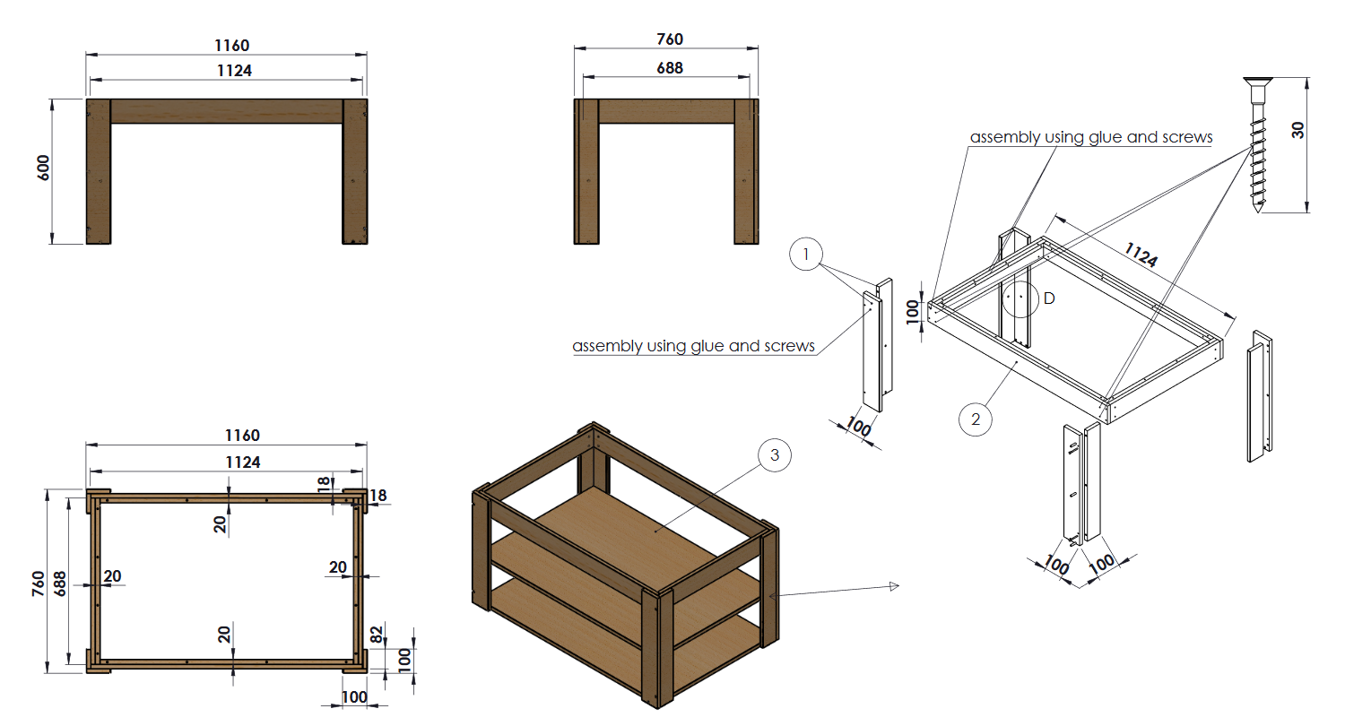 DIY Lego Table Design Plan 1 Table Top Bricks